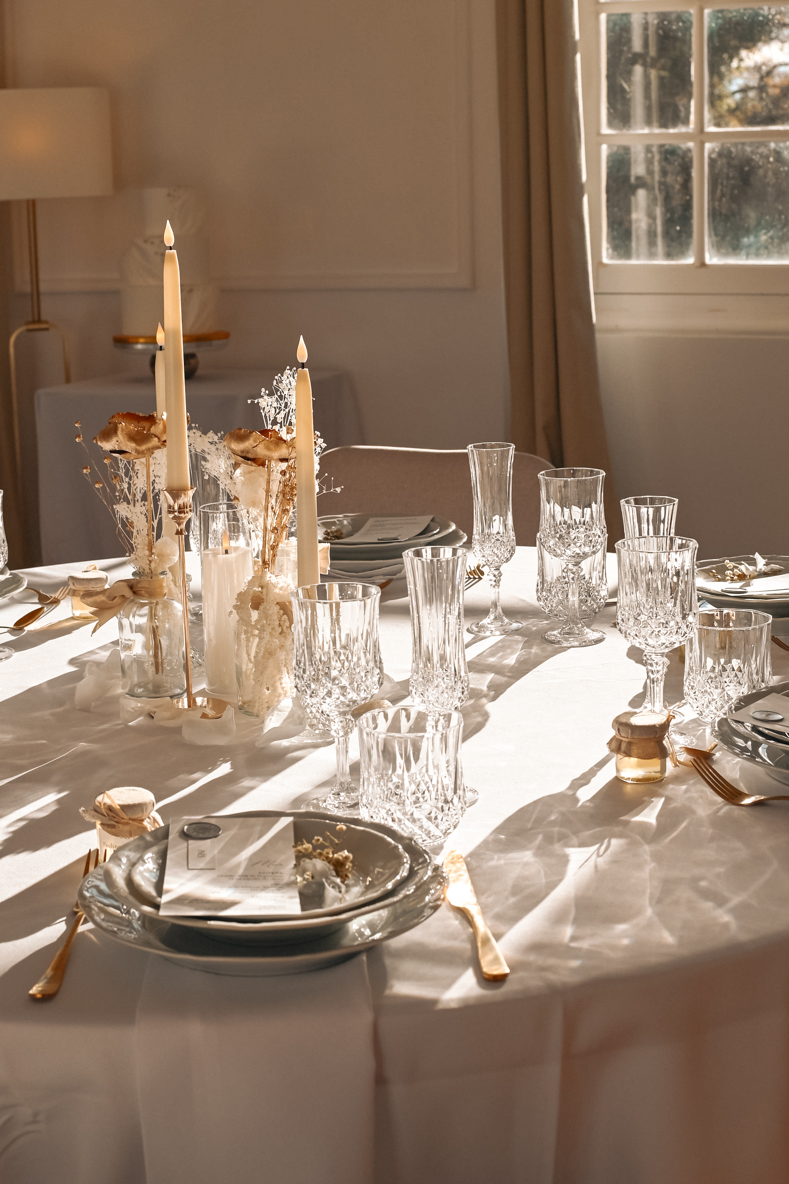 Table de fête Noël Salons Châteaux Petite entreprise